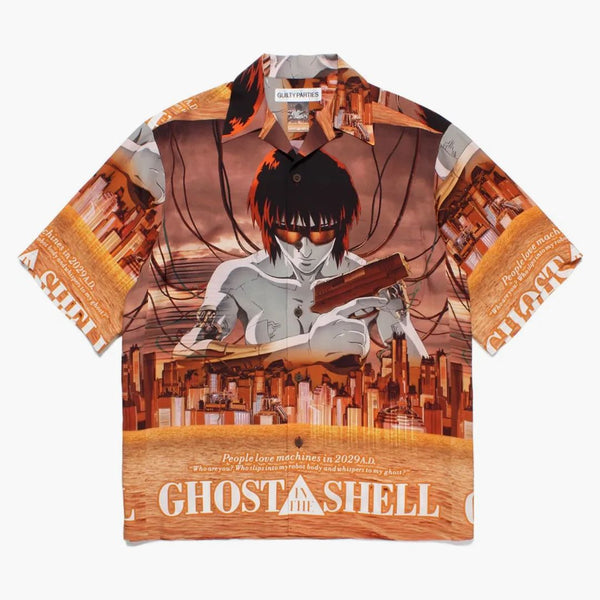 Wacko Maria X Ghost In The Shell #1 Hawaiian Shirt Orange