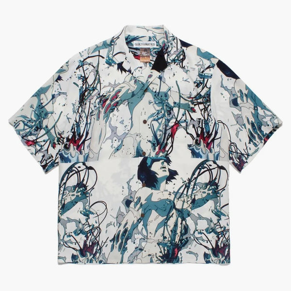 Wacko Maria X Ghost In The Shell #2 Hawaiian Shirt White