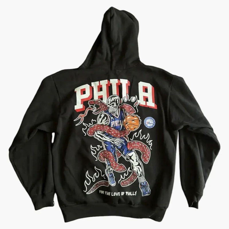 Warren Lotas Philadelphia 76ers 2.0 Mikina s kapucí černá