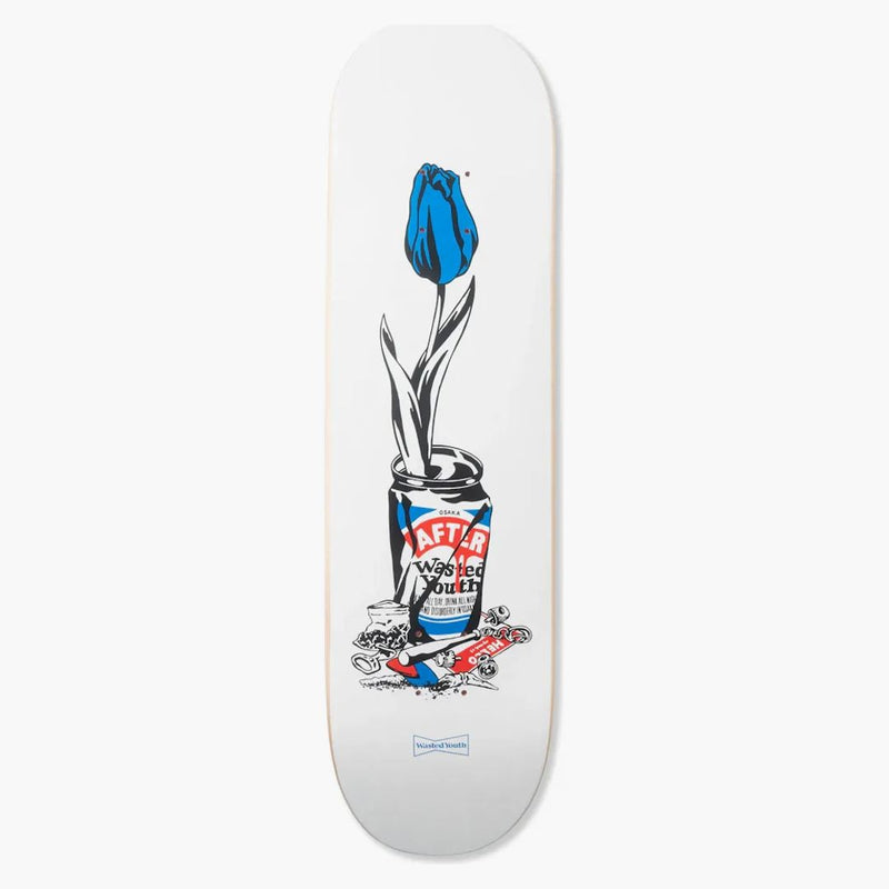 Wasted Youth X Afterbase Skateboard White