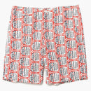 Bortkastad ungdom x Budweiser mönster tryck shorts vit röd