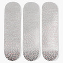 Yayoi Kusama Infinity Nets Triptych Skateboard Deck Silver