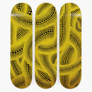 Yayoi Kusama Trees Triptych Skateboard Deck Set Yellow