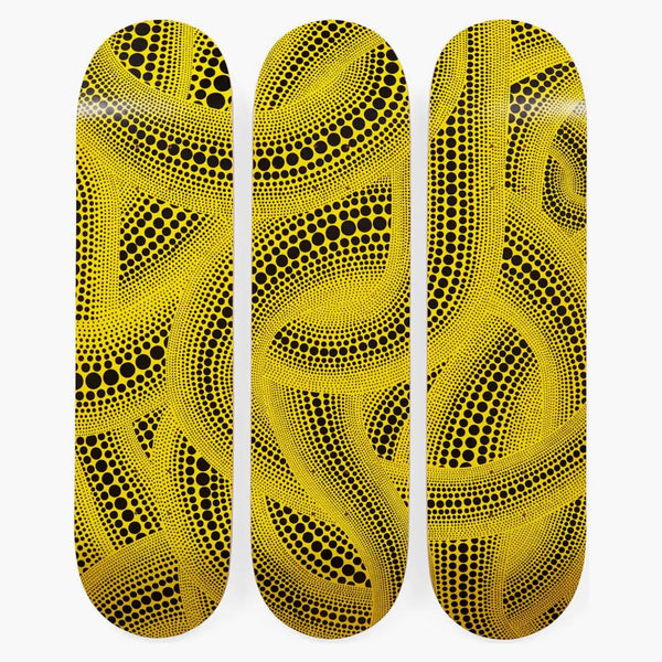 Yayoi Kusama Trees Triptych Deck Board Zestaw żółty