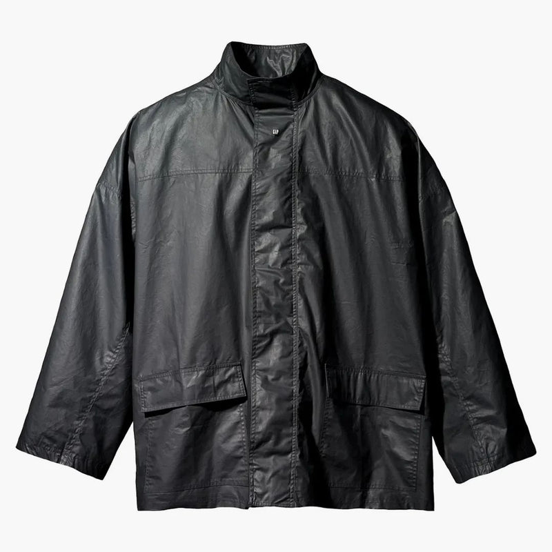 Cotton Lighta Parka Cotton Black Coated Gap