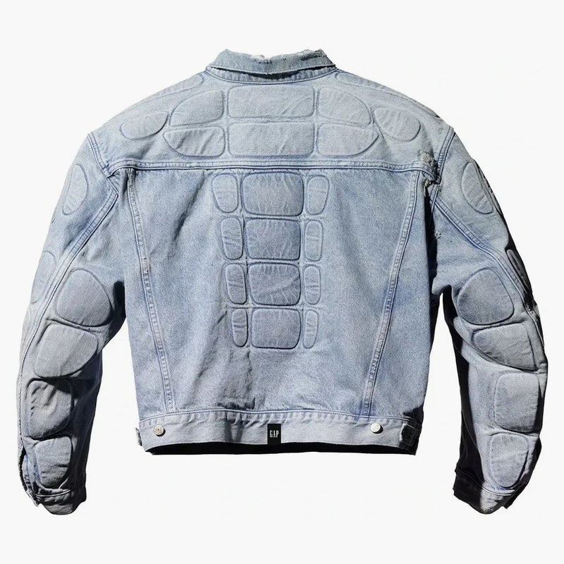 Yeezy gap vadderad denimjacka blå