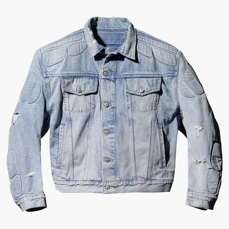 Yeezy gap vadderad denimjacka blå