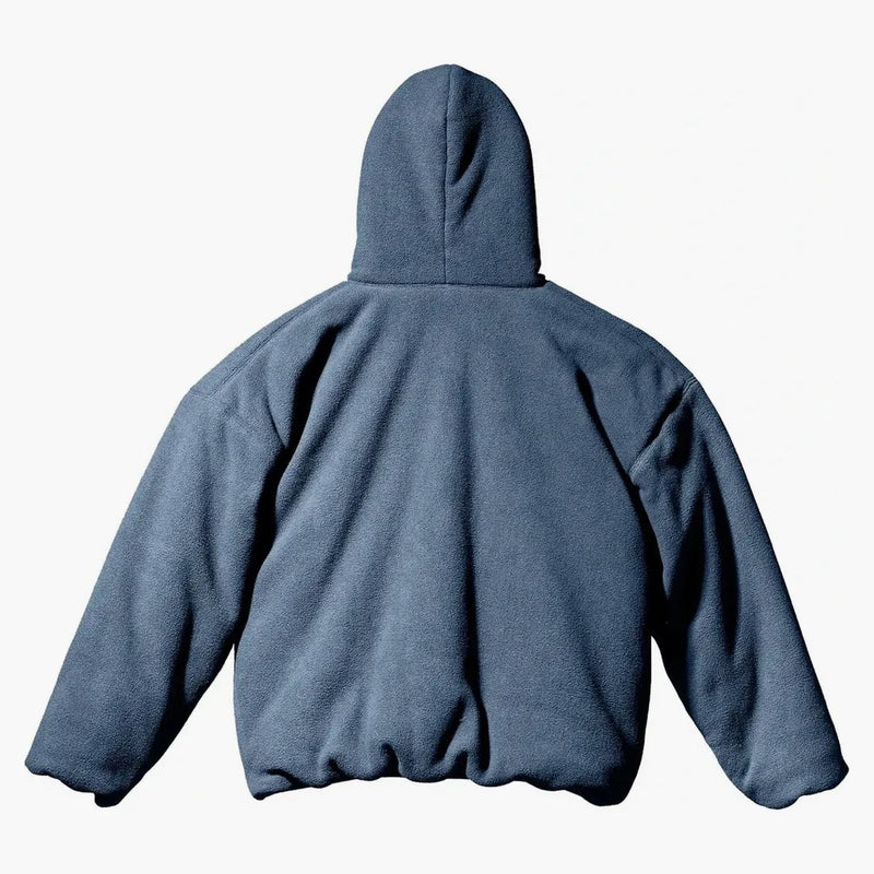 Yeezy Gap Polar Fleece Impietato con cappuccio scuro blu scuro