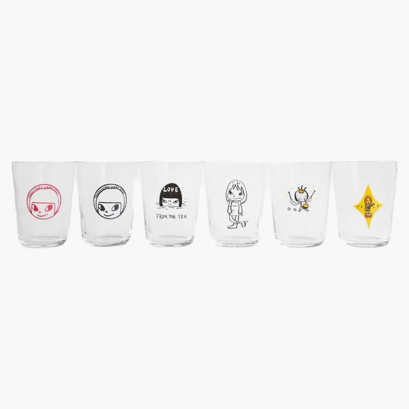 Yoshitomo Nara Set di 6 tazze di vetro