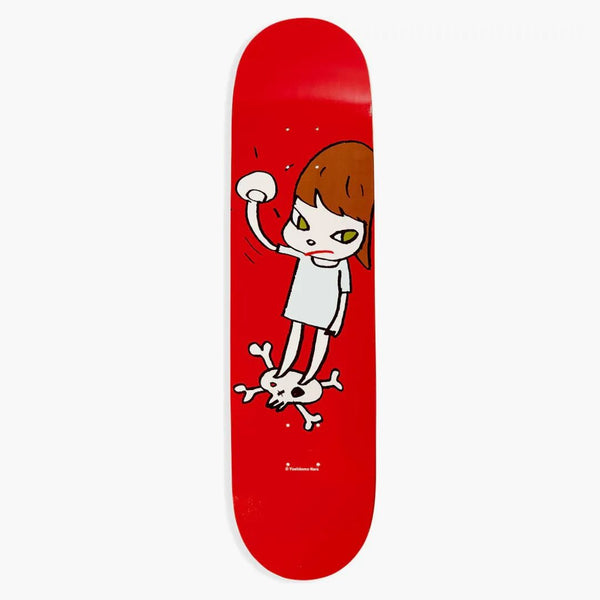Yoshitomo nara solidní pěst skateboard paluba červená