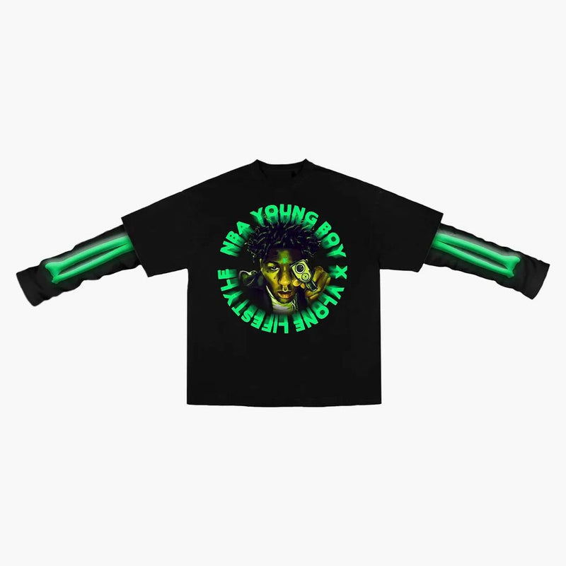 Youngboy NBA X Vlone Cross Roads Longsleeve Black