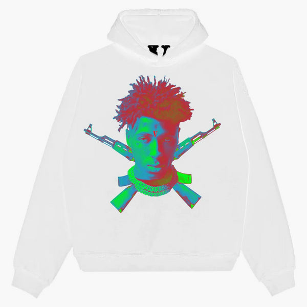 Youngboy NBA X Vlone Sticks Hoodie White