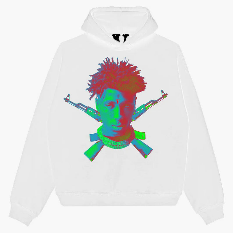 Youngboy NBA X Vlone Sticks Hoodie White
