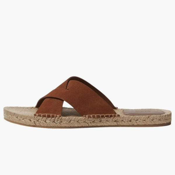 Zegna Suede Espadrille Sandals Dark Foliage