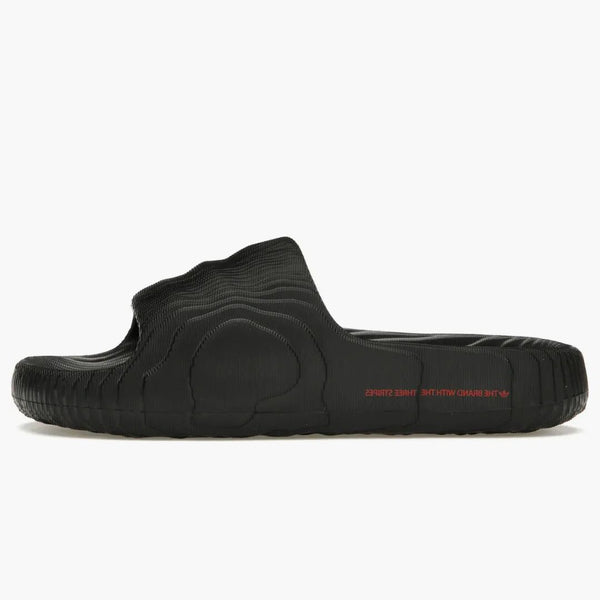 Adidas Adilette 22 Slides Black Scarlet