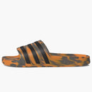 Adidas Adilette Aqua Slides Charcoal Core Black Focus Orange