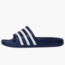Adidas Adilette Aqua Slides Dark Blue Cloud White