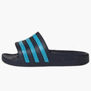 Adidas Adilette Aqua Slides Legend Ink Bright Cyan