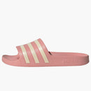 Adidas Adilette Aqua Slides Wonder Mauve Wonder White