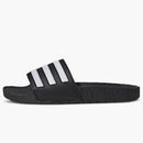 Adidas Adilette Boost Slides Black White Stripes