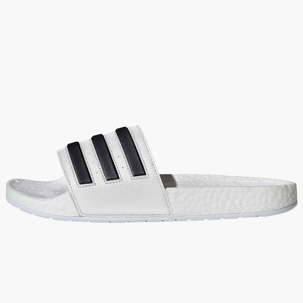 Adidas Adilette Boost Slides White Black Stripes