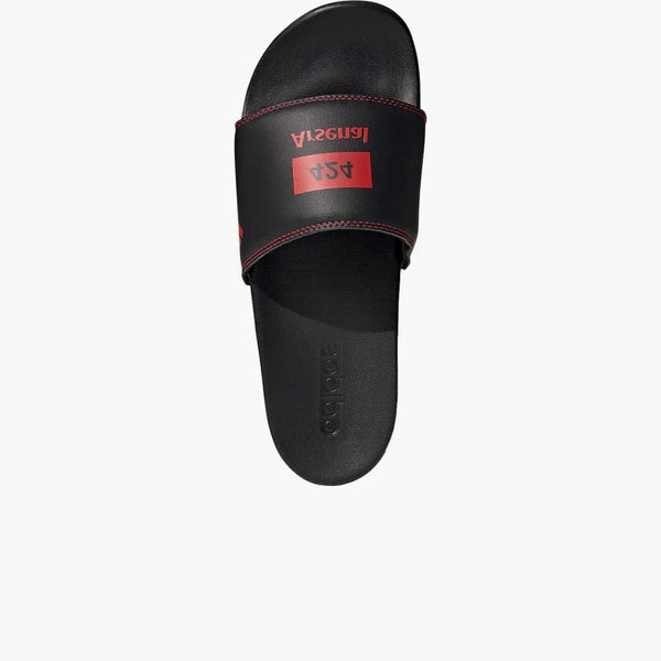 Adidas Adilette Comfort Slides 424 Arsenal Fc Black Scarlet