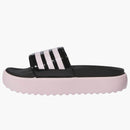 Adidas Adilette Platform Slides Core Black Clear Pink (Women's)