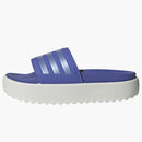 Adidas Adilette Platform Slides Semi Cobalt Blue Blue Spark Met. Core White (women's)