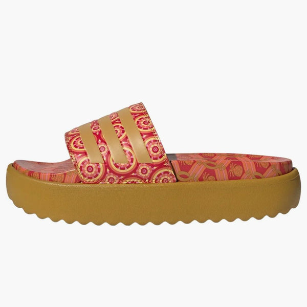 Adidas Adilette Platform Slides Victory Gold Tomato (women's)