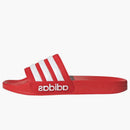 Adidas Adilette Shower Slides Vivid Red Cloud White