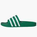 Adidas Adilette Slides Green Cloud White