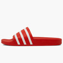 Adidas Adilette Slides Lush Red White