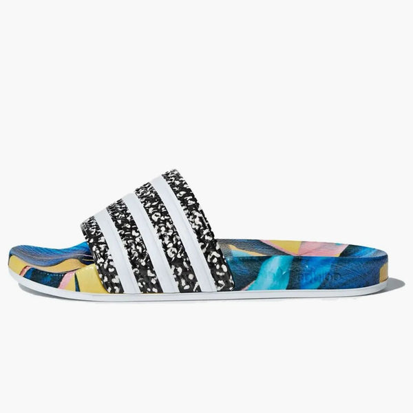 Adidas Adilette Slides The Farm Tropical Leaf Print (women's)