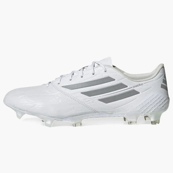 Adidas Adizero F50 4 Leather FG White Silver Metallic