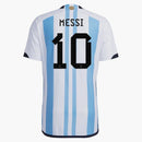 Adidas Argentina 2022-23 Authentic Messi Home Jersey White/Light Blue