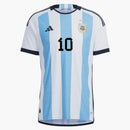 Adidas Argentina 2022-23 Authentic Messi Home Jersey White/Light Blue