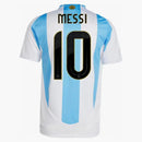 Adidas Argentina 2024 Messi Home Authentic Jersey White/Blue Burst