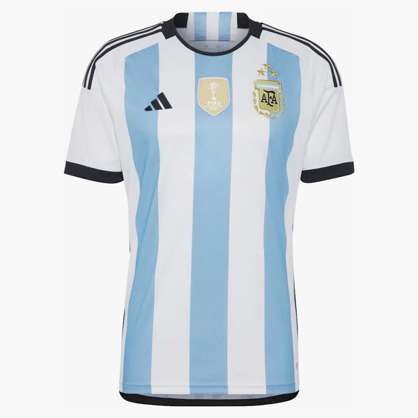 Vítězové vítěze Adidas Argentina 23/23 Home Jersey (Asia velikosti) bílá/světle modrá