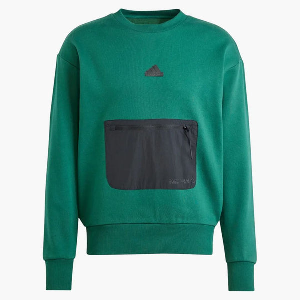 Adidas City Escape Fleece Sweatshirt Collegiate Green