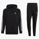Adidas Classic 3-stripes Pullover Hoodie & Pant Set Black/white