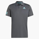 Adidas Club 3-Stripes Polo Shirt Gray Six/Pulse Aqua