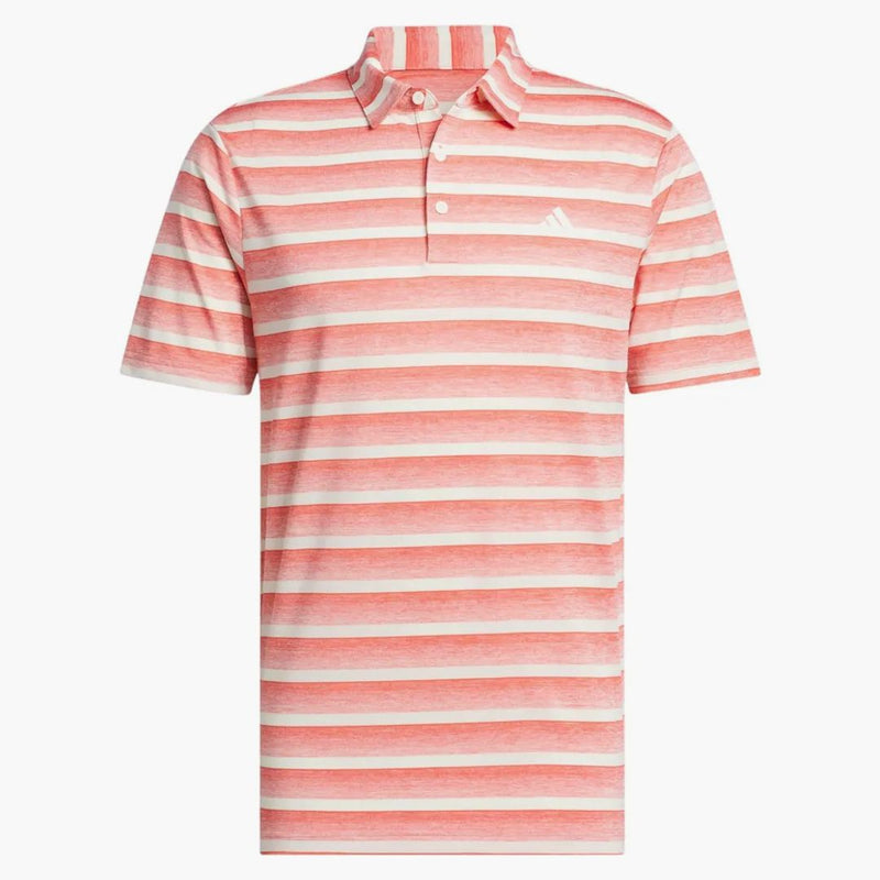 Polo a strisce adidas a strisce scarlate/avorio