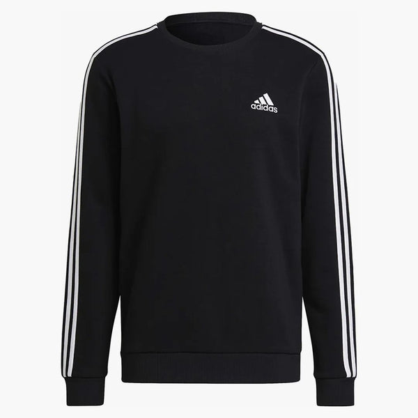 Adidas Essentials Fleece 3-Stripes Sweatshirt Black/White