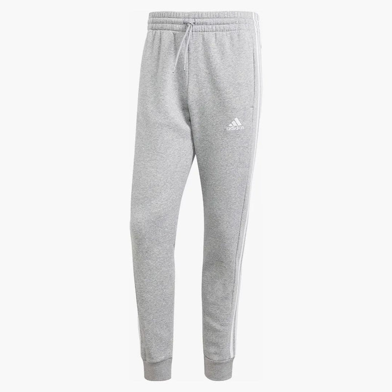 Adidas Essentials Fleece 3-Stripes Tapered Cuff Pants Medium Gray Heather