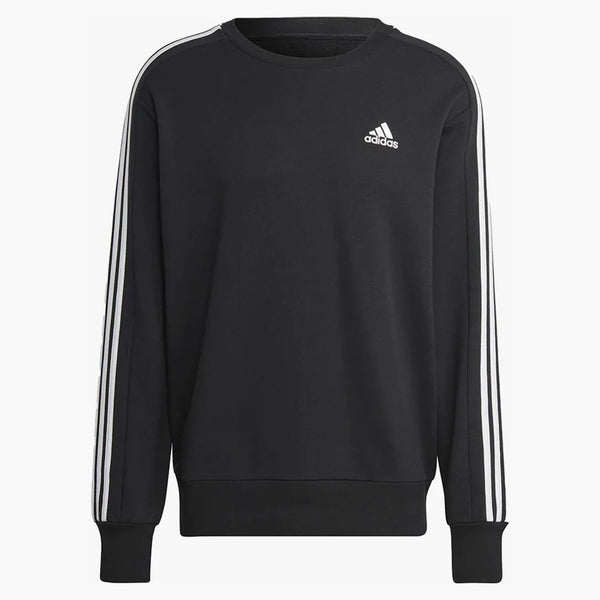 Adidas Essentials French Terry 3-Stripes Sweatshirt Black