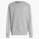 Adidas Essentials French Terry 3-stripes Sweatshirt Medium Grey Heather
