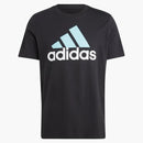 Adidas Essentials Single Jersey Big Logo T-shirt Black/Light Aqua