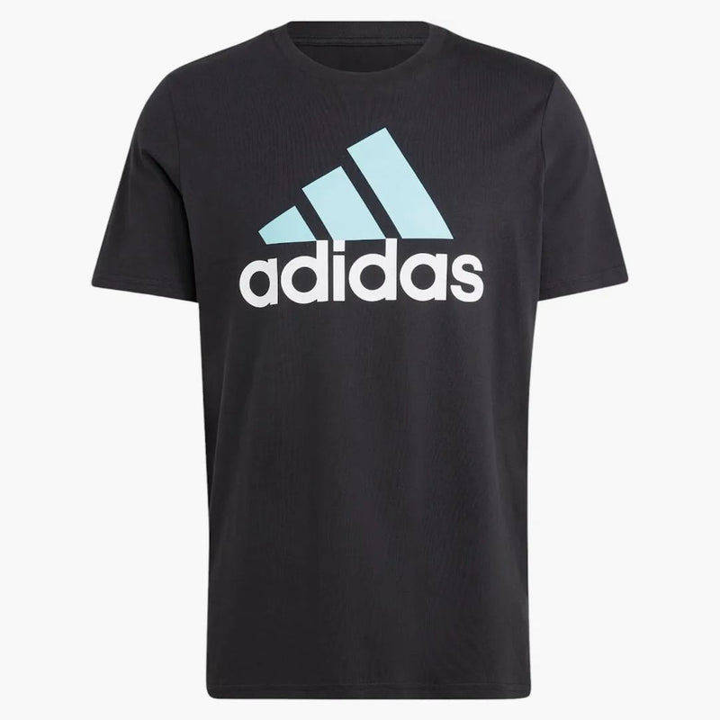 ADIDAS Essentials Single Jersey Big Logo T-shirt Black/Light Aqua