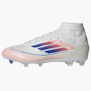 Adidas F50 League Mid-cut Firm/multi-ground Cloud White Lucid Blue Solar Red (women's)