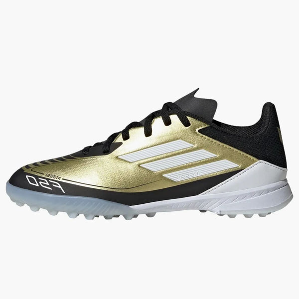 Adidas F50 League Turf Messi Gold Metallic Cloud White Core Black (GS)
